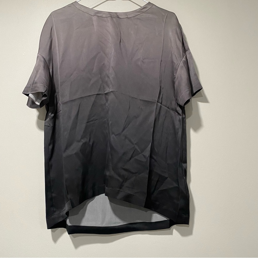 Badgley Mischka Mulberry silk blouse Size S grey